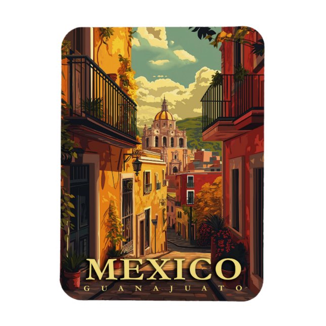 Magnet Flexible Guanajuato, Mexique Vintage (Vertical)