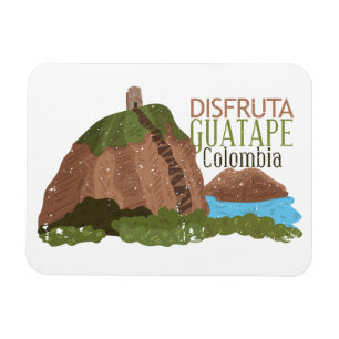 Magnet Flexible Guatape Colombie El Peñol Vintage voyage