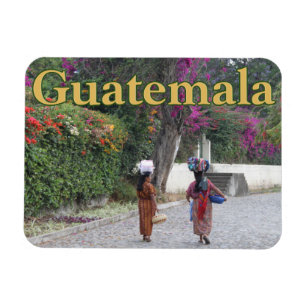 Magnet Flexible Guatemala Women, Woman, Flowers, Traditional Dress