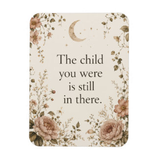 Magnet Flexible Guérison de l'enfant intérieur Citation Florale Vi