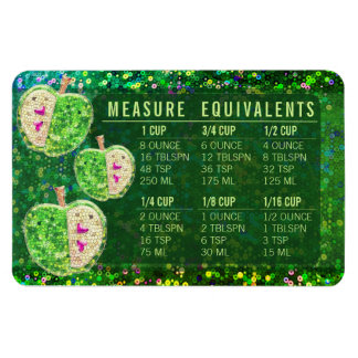 Magnet Flexible Guide de conversion de mesure de cuisine à paillet