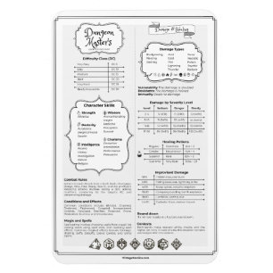 Magnet Flexible Guide de référence rapide pour le Maître de Donjon