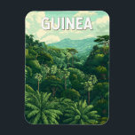 Magnet Flexible Guinée Illustration Voyage Art Vintage<br><div class="desc">Conception de voyage par vecteur rétro Guinée. La Guinée offre une expérience crue et authentique de la beauté naturelle et des traditions vibrantes de l'Afrique de l'Ouest,  de la capitale animée de Conakry aux hautes terres luxuriantes de Fouta Djallon.</div>