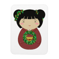 Guirlande de Noël de Kokeshi