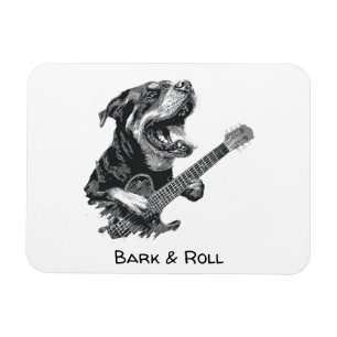 Magnet Flexible Guitare Rockstar Chien – Animal de Musique Vintage