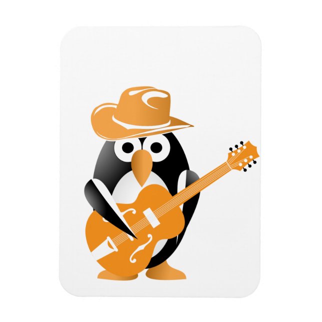 Magnet Flexible Guitariste pingouin (Vertical)