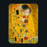 Magnet Flexible Gustav Klimt Le Baiser<br><div class="desc">Magnet représentant la peinture à l’huile de Gustav Klimt avec la feuille d’or The Kiss (1908). Un homme et une femme,  aux couleurs dorées brillantes,  embrassent et embrassent avec amour dans un champ de fleurs. Un grand cadeau pour les amateurs d'art Art Nouveau et autrichien.</div>