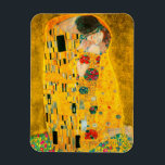 Magnet Flexible Gustav Klimt Le Baiser<br><div class="desc">Magnet représentant la peinture à l’huile de Gustav Klimt avec la feuille d’or The Kiss (1908). Un homme et une femme,  aux couleurs dorées brillantes,  embrassent et embrassent avec amour dans un champ de fleurs. Un grand cadeau pour les amateurs d'art Art Nouveau et autrichien.</div>