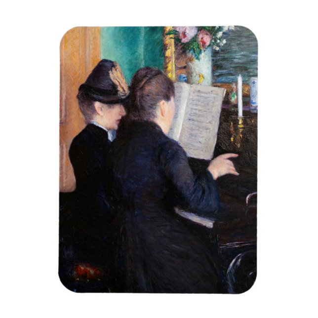 Magnet Flexible Gustave Caillebotte - La Leçon de piano (Vertical)