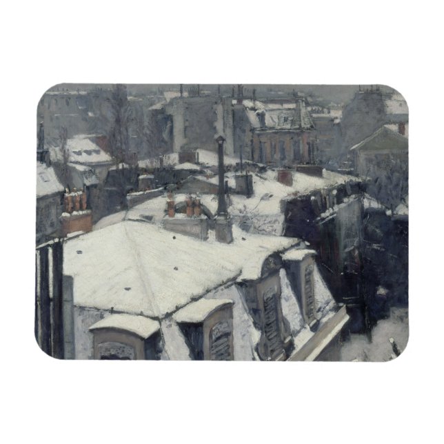 Magnet Flexible Gustave Caillebotte - Toits dans la neige (Horizontal)