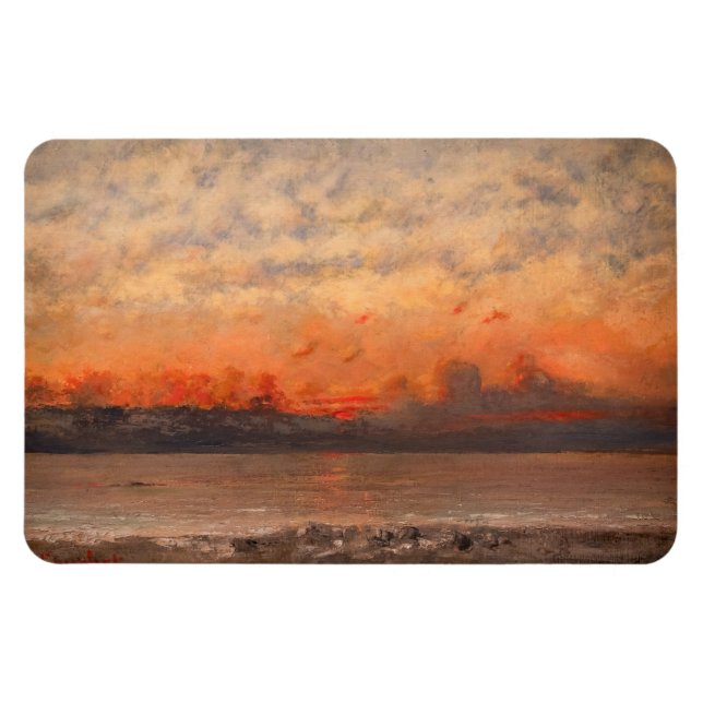 Magnet Flexible Gustave Courbet - Coucher de soleil (Horizontal)