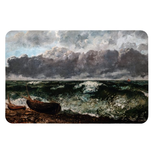 Magnet Flexible Gustave Courbet - La Mer Stormy / La Vague (Horizontal)