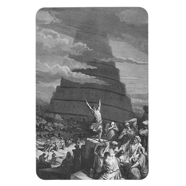 Magnet Flexible Gustave Dore Confusion Of Tongue Tower (Vertical)