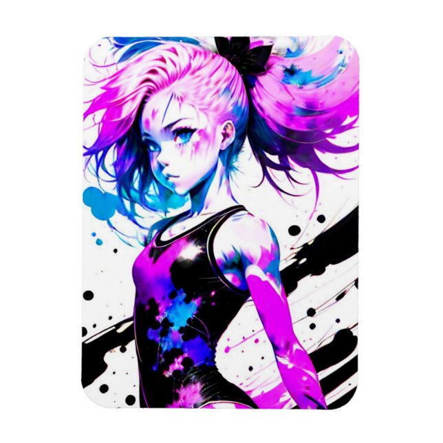 Magnet Flexible Gymnastique Esprit Abstrait de la Gymnaste (Vertical)