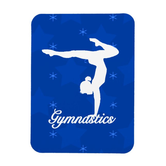 Magnet Flexible Gymnastique Girl Blue Stars (Vertical)