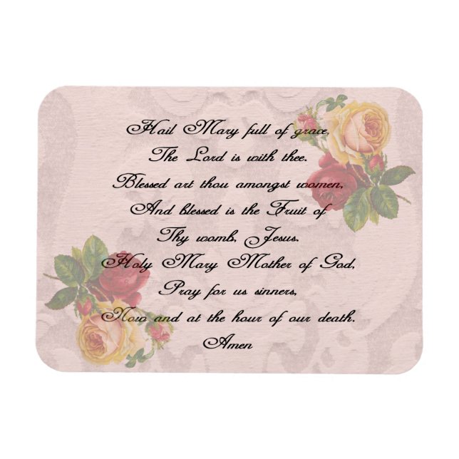 Magnet Flexible Hail Mary Prayer (Horizontal)