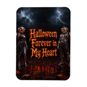Magnet Flexible Halloween à jamais dans mon cœur Gothique Citrouil