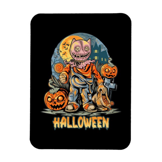 Magnet Flexible Halloween And Cat (Vertical)