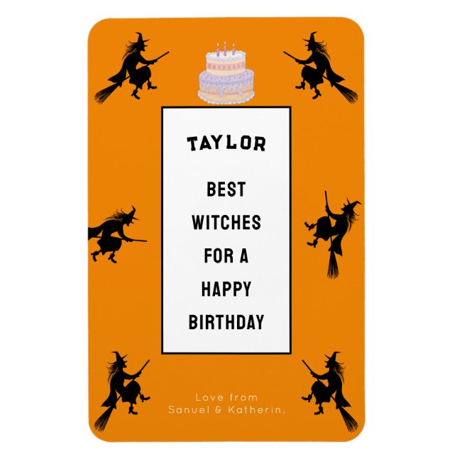 Magnet Flexible Halloween Anniversaire drôle personnalisable (Vertical)