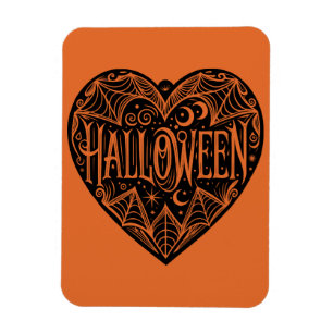 Magnet Flexible Halloween Cœur, Cœur Noir en forme, Vacances
