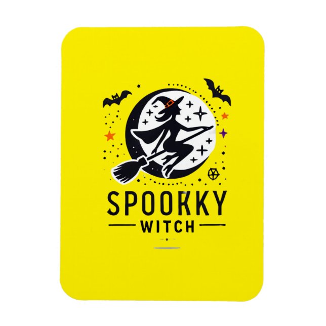 Magnet Flexible Halloween Conception de sorcière Éffrayante - Vol  (Vertical)