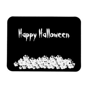 Magnet Flexible Halloween crânes blancs noirs empiler sur mesure