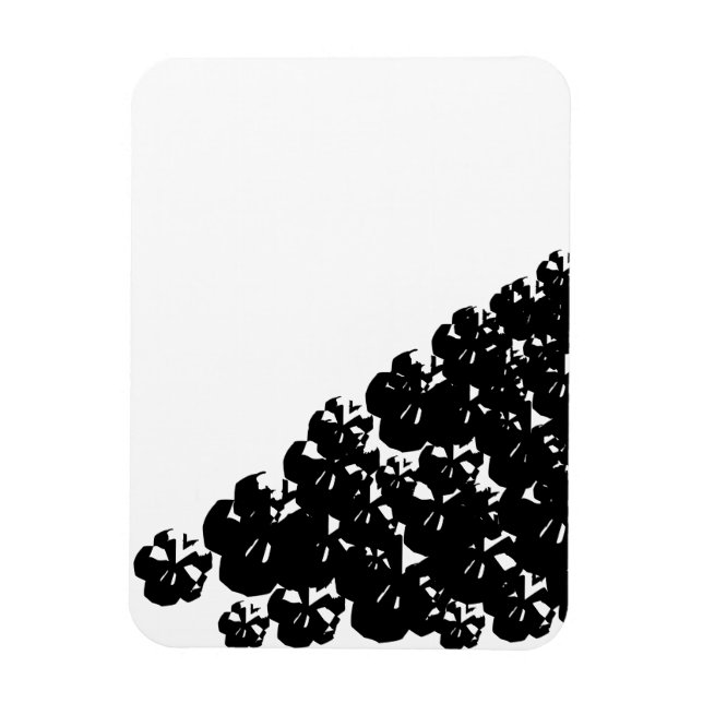 Magnet Flexible Halloween crânes noirs effrayants pile blanc (Vertical)