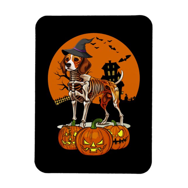 Magnet Flexible Halloween du chien beagle (Vertical)