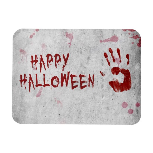 Magnet Flexible Halloween Empreinte de Main Sanglante (Horizontal)