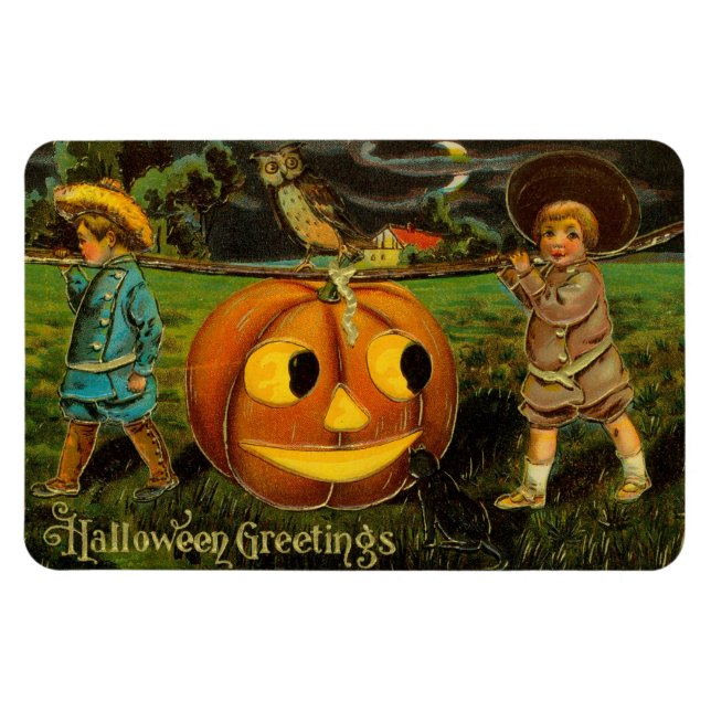 Magnet Flexible Halloween Jack-o-Lantern nuit de récolte par les e (Horizontal)