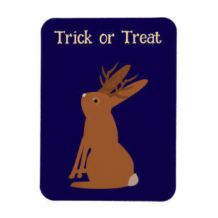 Magnet Flexible Halloween Jackalope Trace ou traitement personnali