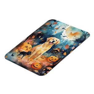 Magnet Flexible Halloween Lappund Finlandais Avec Peur Citrouille