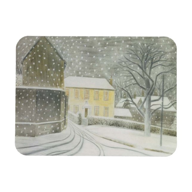 Magnet Flexible Halstead Road à Neige (par Eric Ravilious) (Horizontal)