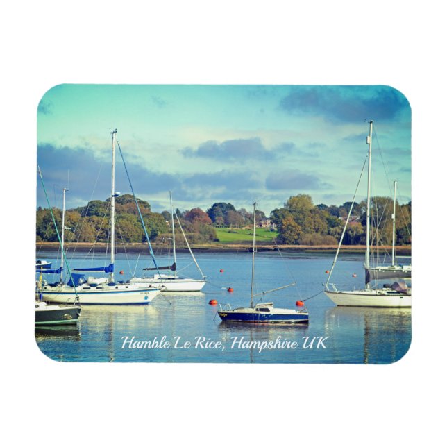 Magnet Flexible Hamble Le Rice Waters Edge Hampshire Photo (Horizontal)