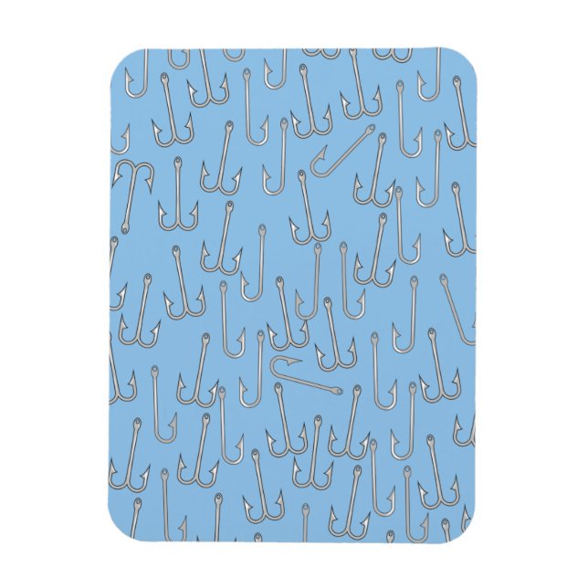 Magnet Flexible hameçons de pêche vintages (Vertical)