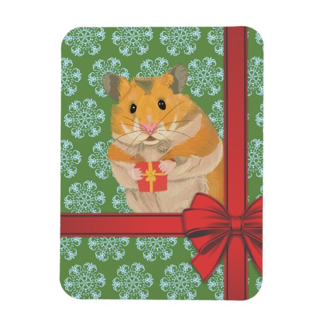 Magnet Flexible Hammy Christmas Hamster Noël (Vertical)