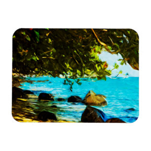 Magnet Flexible Hanalei Bay Kauai Hawaii Abstrait