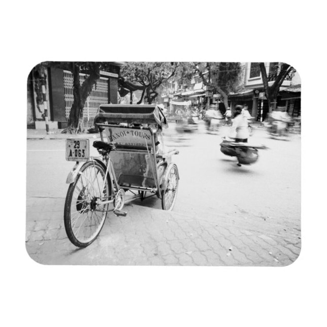 Magnet Flexible Hanoi Vietnam, Cyclo dans le Vieux Hanoï (Horizontal)