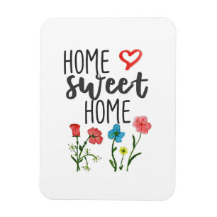 Magnet Flexible Happiness Cote Home Sweet Home Flowers