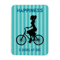 Happiness Is Riding My Bike - Cyclist Silhouette
