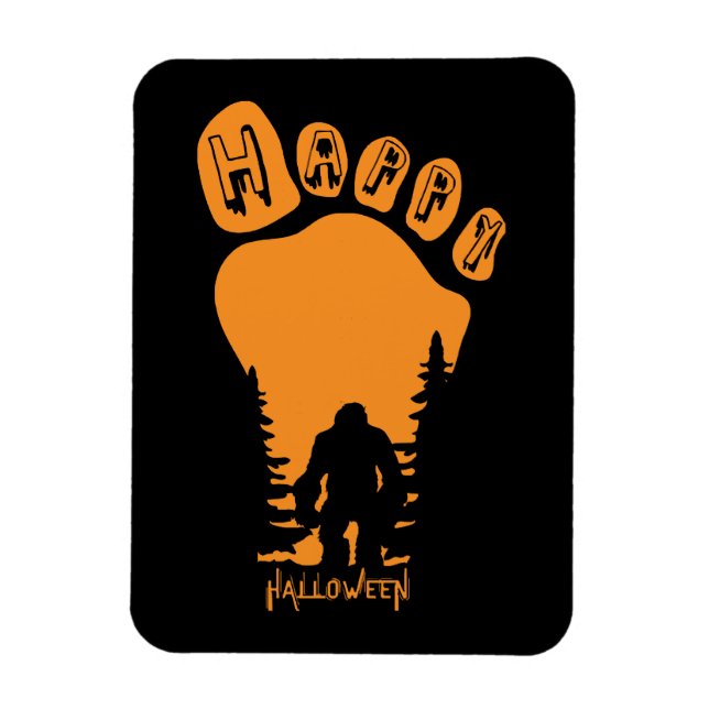 Magnet Flexible Happy Big Foot Halloween (Vertical)