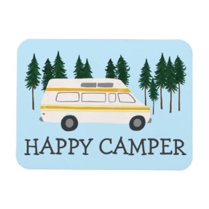 Magnet Flexible HAPPY CAMPER Vanlife RVing Motorhome Trees