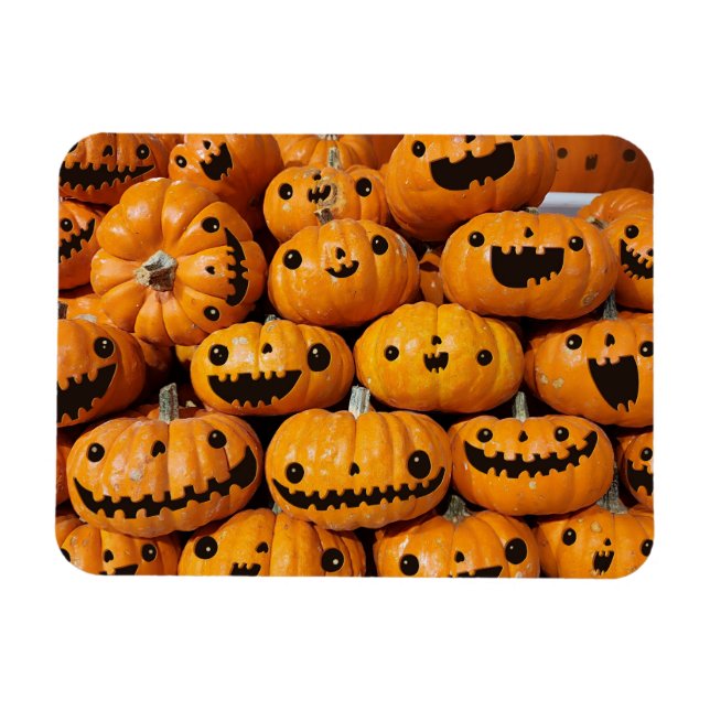 Magnet Flexible Happy Citrouille Halloween automne saison (Horizontal)