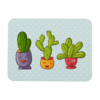 Happy Cute Cactus dans les pots de fleurs Illustra