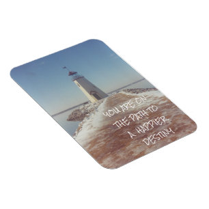Magnet Flexible Happy Destiny Inpirational Lighthouse Photographie