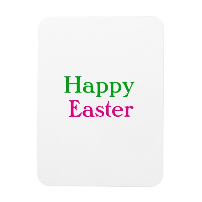 Magnet Flexible Happy easter boho vert rose enfants ajouter nom ti (Vertical)