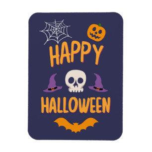 Magnet Flexible Happy Halloween éffrayant citrouille chauve-souris
