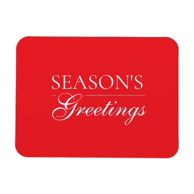 Magnet Flexible Happy New Year Merry Christmas Holiday Season Card (Horizontal)