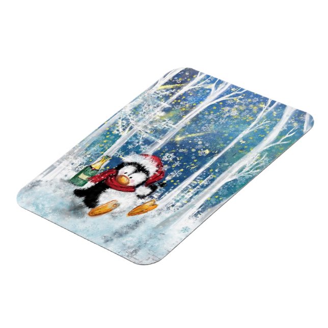 Magnet Flexible Happy Penguin - Noël (Côté Gauche)