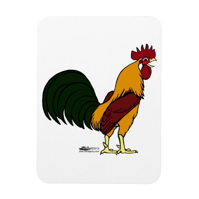 Magnet Flexible Happy Rooster (Vertical)